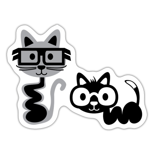 Big Eyed, Cute Alien Cats - Sticker