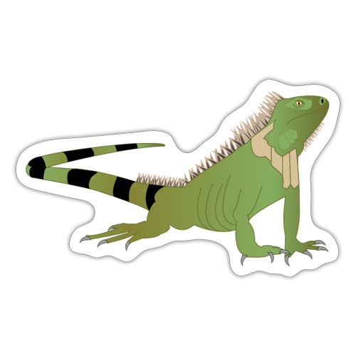 Wildlife gifts, lizards, green iguana - Sticker