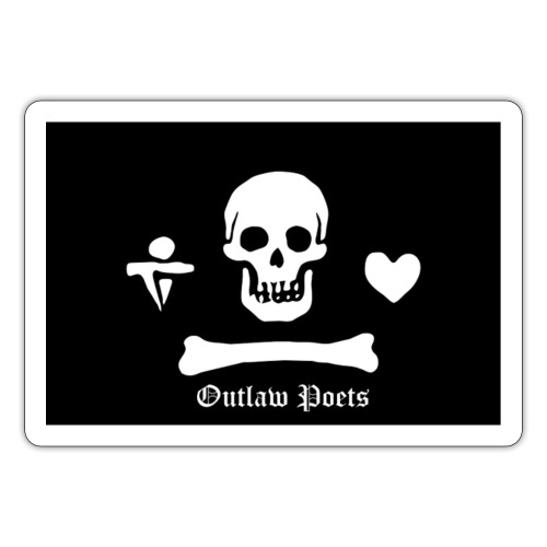 Outlaw Poets Logo Pirate Flag of Stede Bonnet - Sticker