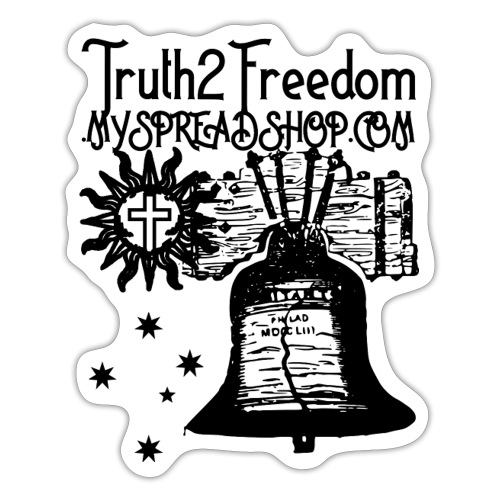 Truth2Freedom - Cross & Bell - Sticker