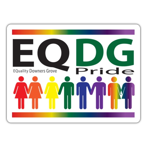 EQDG Pride logo with people - Sticker