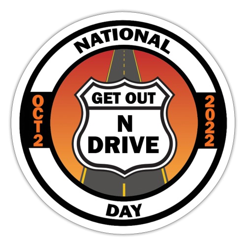 National Get Out N Drive Day Official Event Merch - Sticker