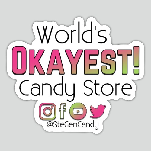 World's Okayest Candy Store Gradient - Sticker