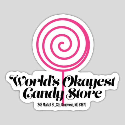 World's Okayest Candy Store: Pink - Sticker