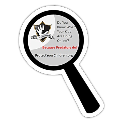 Magnifying Glass with a message - Sticker