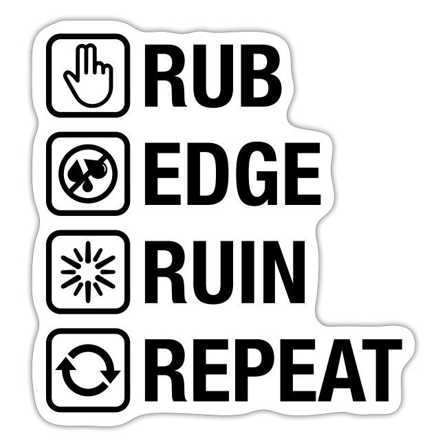 Rub - Edge - Ruin - Repeat (black)