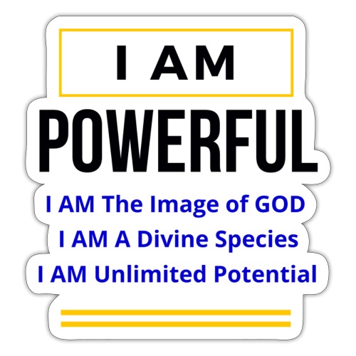 I AM Powerful (Light Colors Collection) - Sticker
