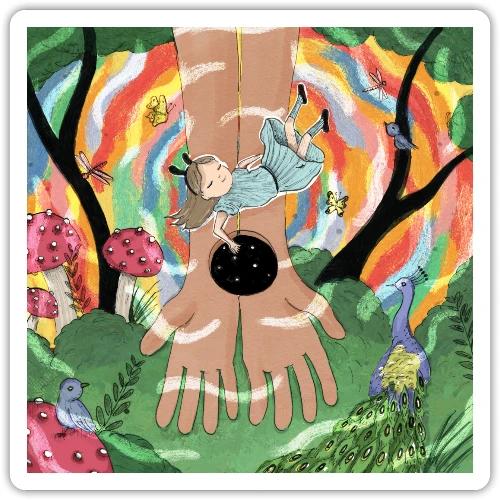 Falling into Jesus' Wonderland - Sticker
