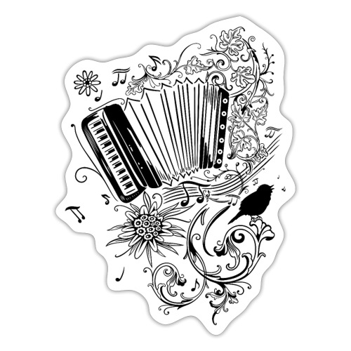 Accordion folk music - Sticker