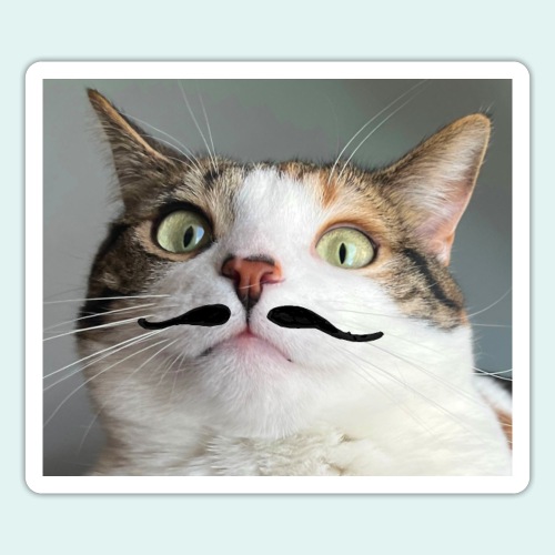 Boo Mustache - Sticker