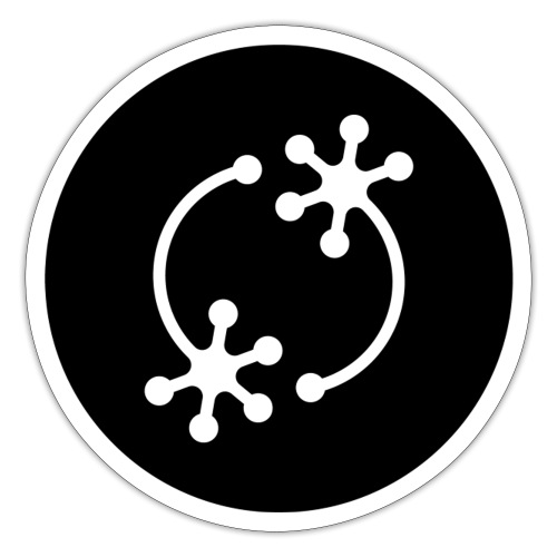 Neuromatch logo, white on black - Sticker