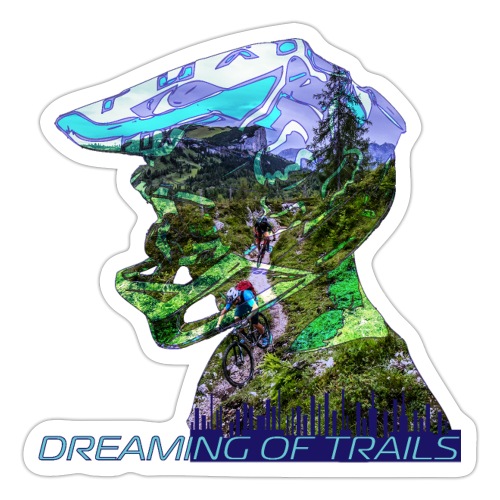 full face dreaming of trails - Sticker