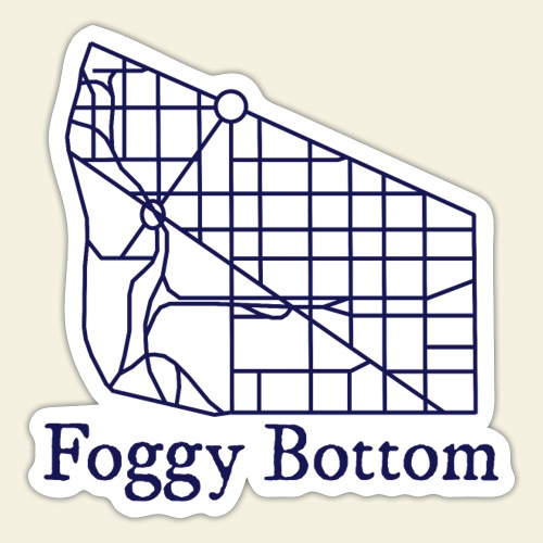 Foggy Bottom Map - Sticker