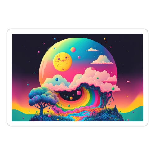 Island of Dreamlike Wonder's Rainbow Half Pipe - Sticker
