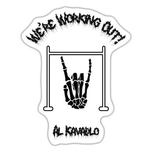 We're Working Out! Heavy Metal Hand - Sticker
