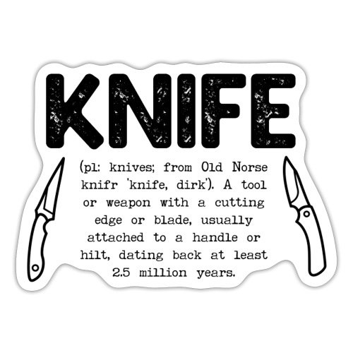 Knife Definition - Sticker