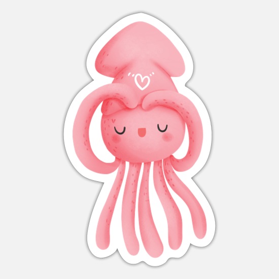 Squid Lover Octopus Funny Squid Marine Biologist' Sticker | Spreadshirt