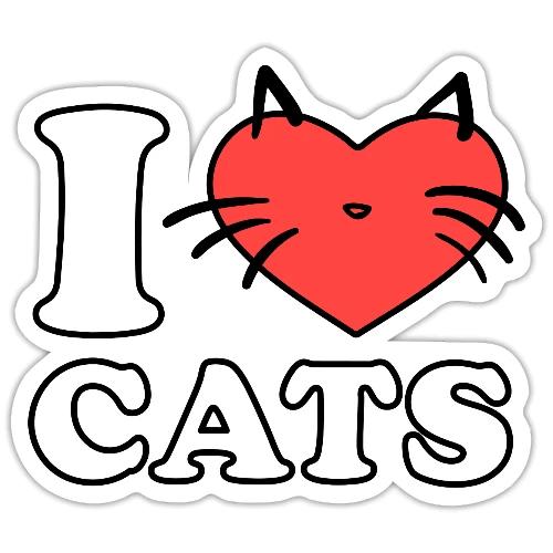 i love cats - Sticker