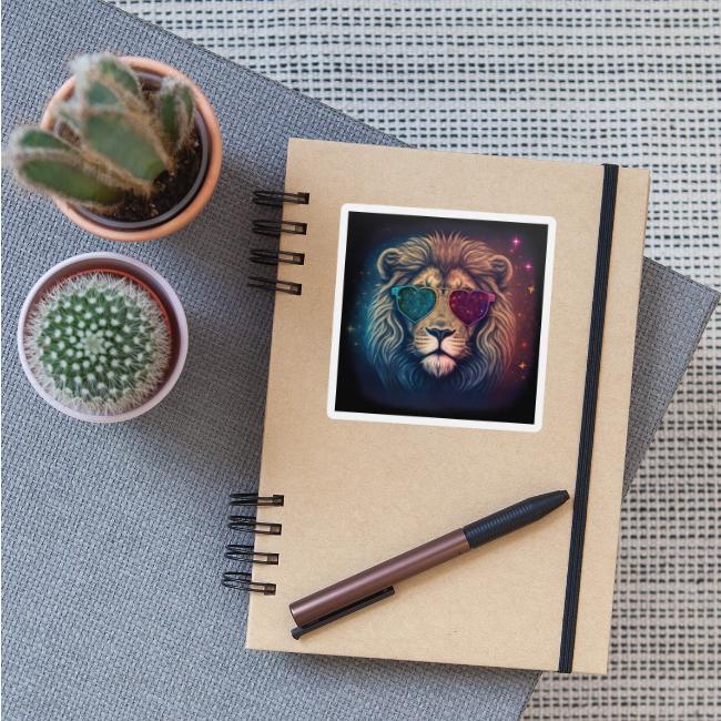 Jesus Lion of Judah wearing love glasses
