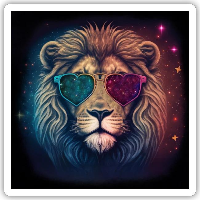 Jesus Lion of Judah wearing love glasses