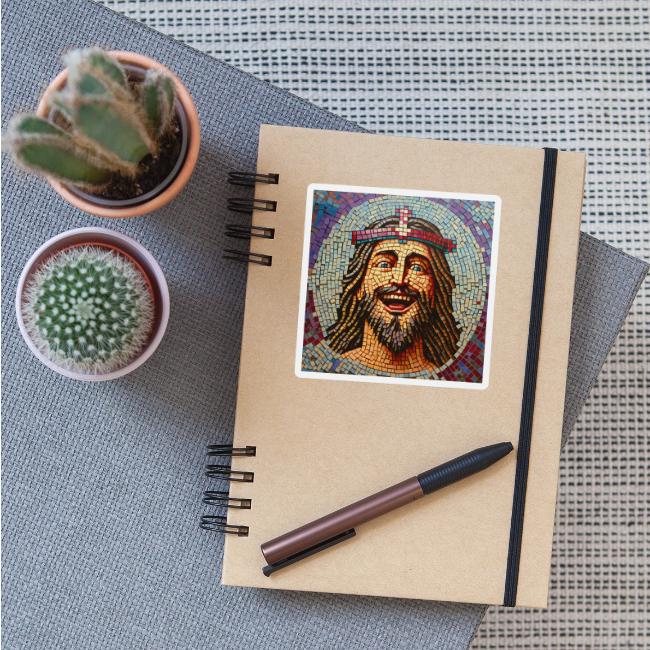 happy mosaic jesus