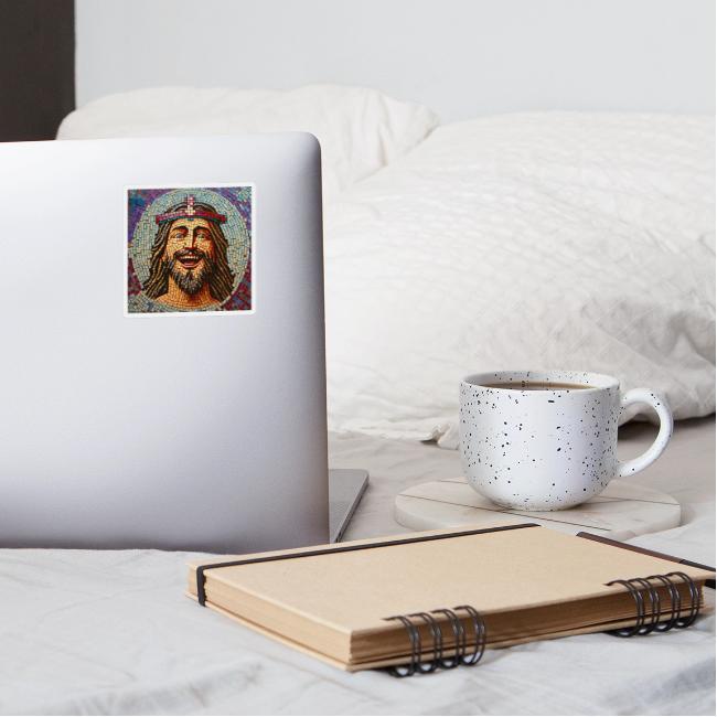 happy mosaic jesus
