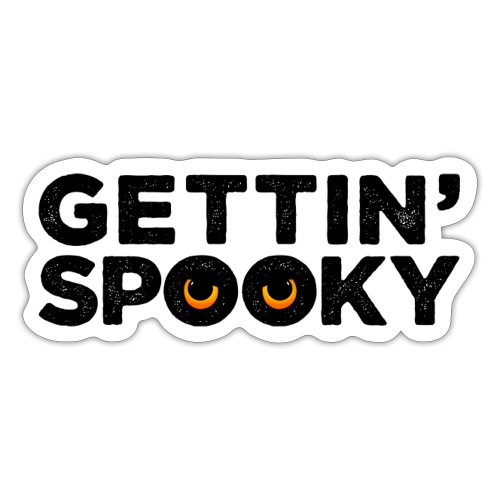 Gettin Spooky Logo _ Black - Sticker