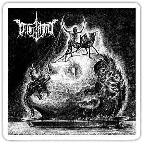 Decorpsetated - Human Words album cover, black - Sticker