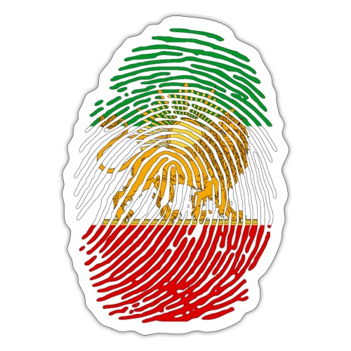 Iranian Finger Print Flag - Sticker