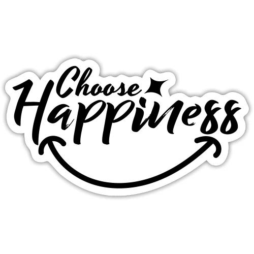 Choose Happiness Positive Affirmation Typography - Sticker
