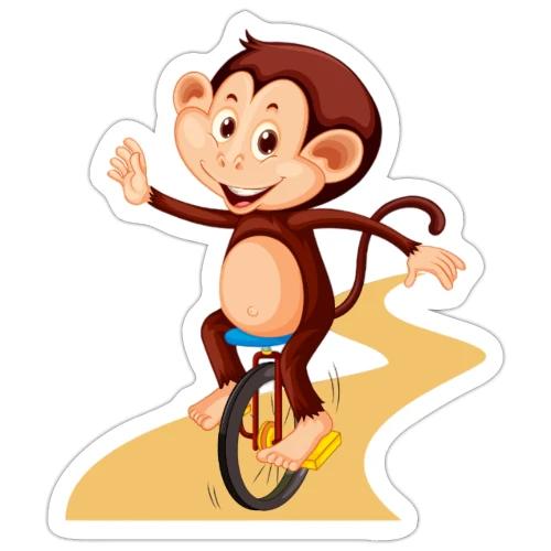 Unicycle Monkey - Sticker