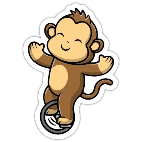 Monkey Unicycle - Sticker