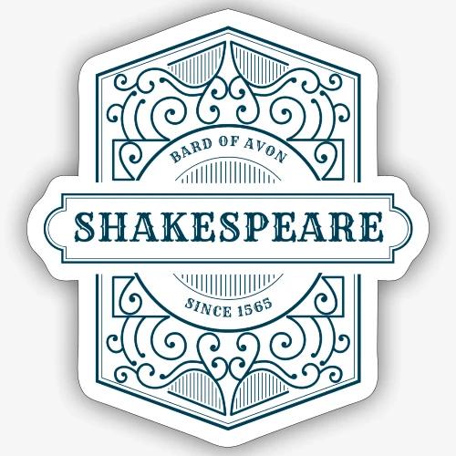 Art Deco Shakespeare - Sticker