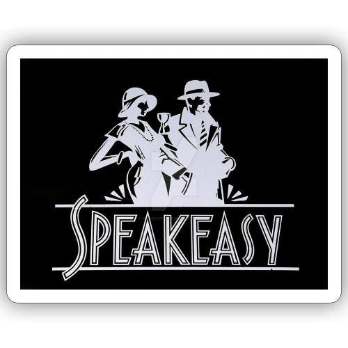 speak easy logo by directortodd d4midr8 fullview - Sticker