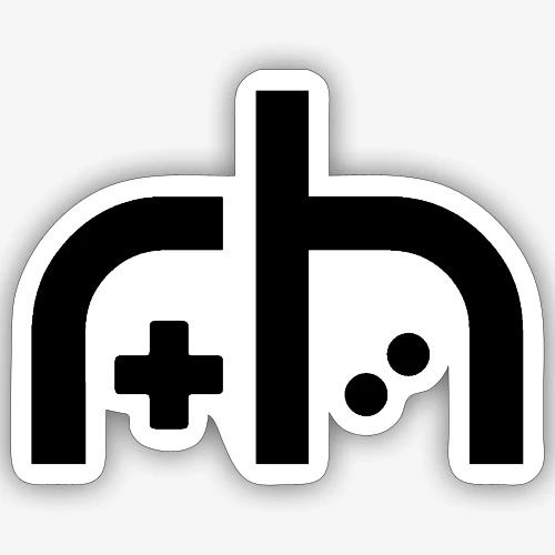 Retro Handhelds Black - Sticker