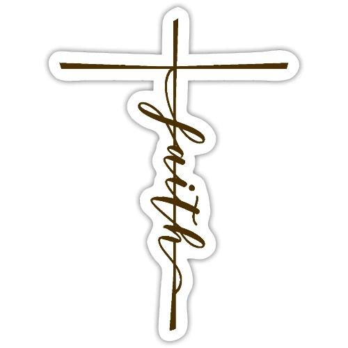 Faith for shirt 01aPNG Brown - Sticker