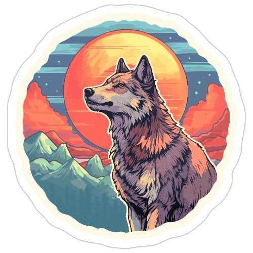 Majestic Wolf Moon - Sticker