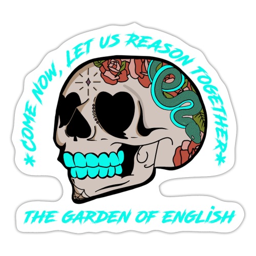 Garden of English Sugar Skull 2 - Sticker