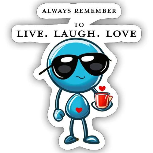 Remember to live laugh love - Sticker