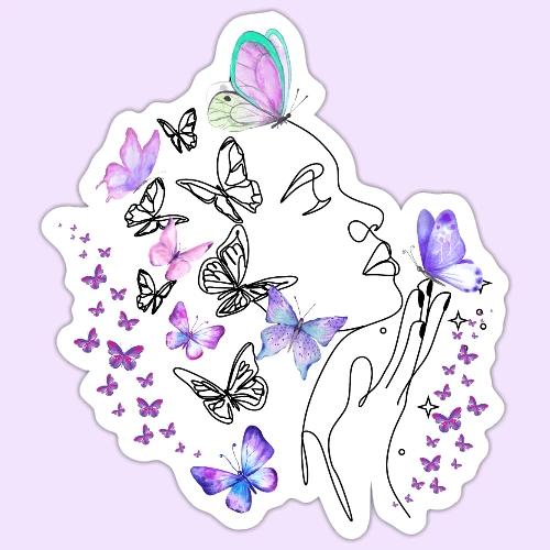Dreamy Butterfly Goddess - Fairytale Design - Sticker