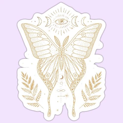 Third Eye Butterfly - Moon Cycle Design - Sticker