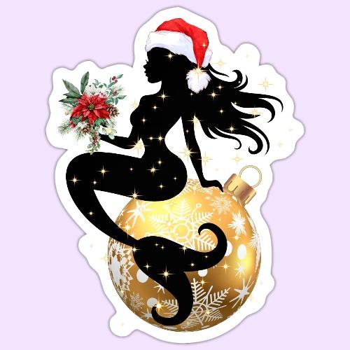 Merry Mermaid - Christmas Edition Design - Sticker