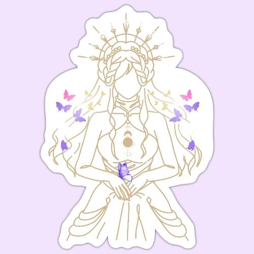Ancient Butterfly Goddess - Fairytale Design - Sticker