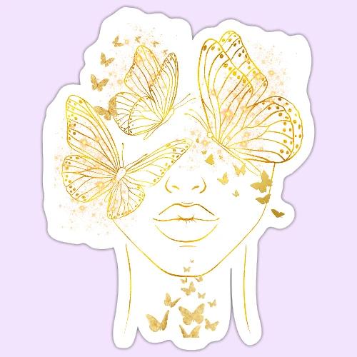 Queen Of Butterflies - Goddess Design - Sticker