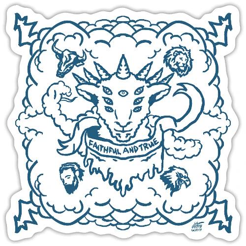Revelation Lamb Blue - Sticker