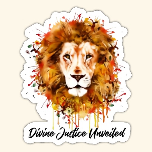 Divine Justice Unveiled Lion - Sticker