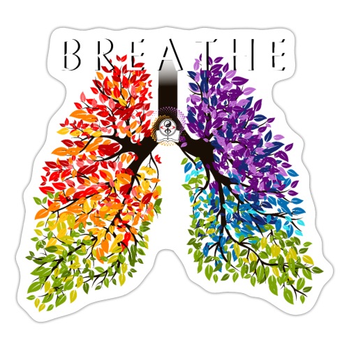 Breathe Tree Tee - Remember to breathe! - Sticker