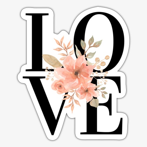 Love Flower T shirt - Sticker