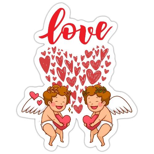 Cupid Love Designs, cupid love angel vibration. - Sticker