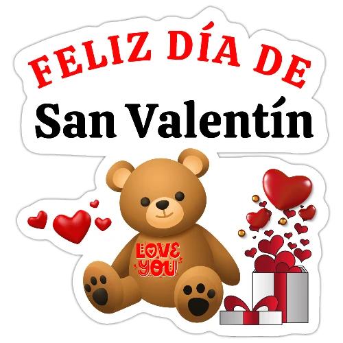 Valentine's Day Celebration Bears Love Hearts. - Sticker